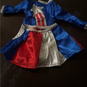 American Girl Red, Blue & Silver Superhero Costume